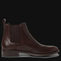 Stivaletto Tipo Batles in Pelle Con Elastico Laterale