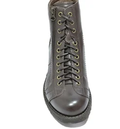 Stivaletto uomo in pelle con lacci e cerniera